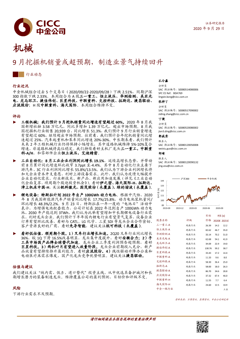 机械行业：9月挖掘机销量或超预期，制造业景气持续回升-20200929-中金公司-13页机械行业：9月挖掘机销量或超预期，制造业景气持续回升-20200929-中金公司-13页_1.png