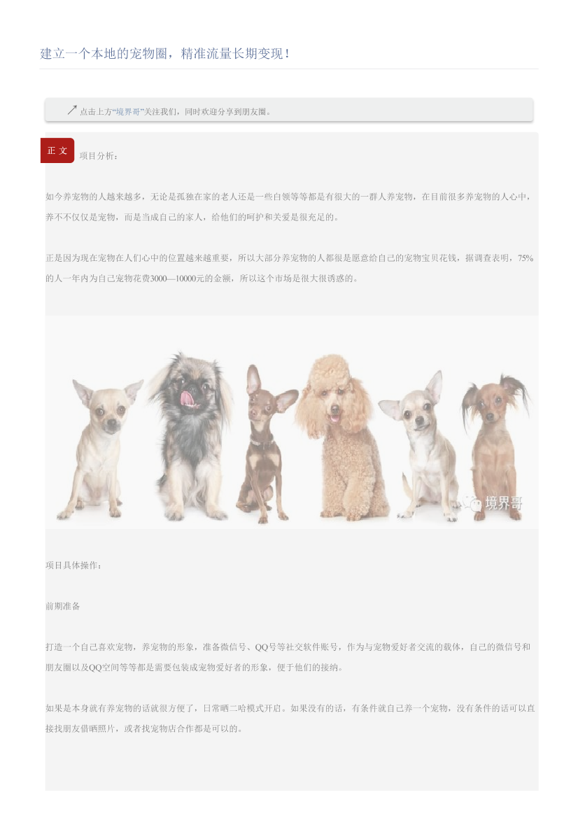 建立一个本地的宠物圈，精准流量长期变现！建立一个本地的宠物圈，精准流量长期变现！_1.png