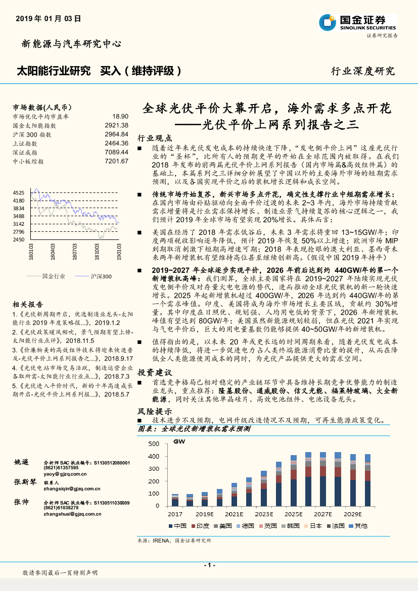 太阳能行业光伏平价上网系列报告之三：全球光伏平价大幕开启，海外需求多点开花-20190103-国金证券-47页太阳能行业光伏平价上网系列报告之三：全球光伏平价大幕开启，海外需求多点开花-20190103-国金证券-47页_1.png