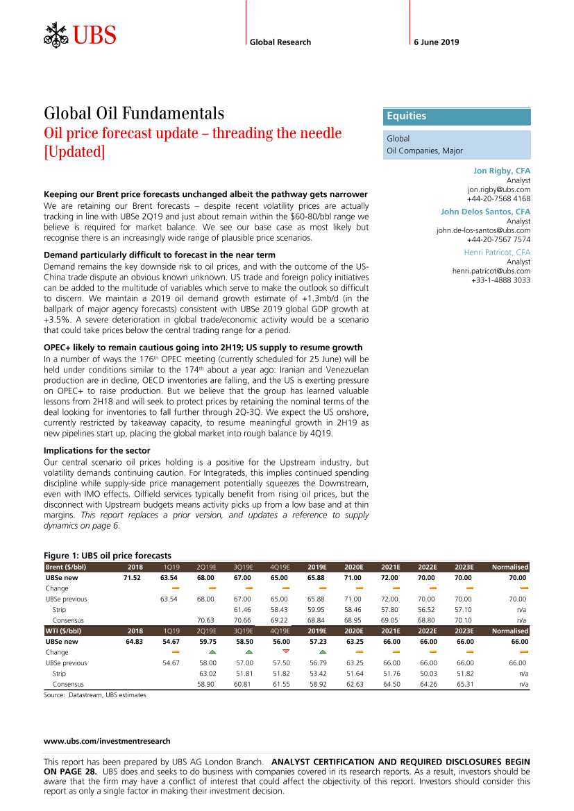 瑞银-全球-石油与天然气行业-全球石油基本面：油价预测更新-2019.6.6-32页瑞银-全球-石油与天然气行业-全球石油基本面：油价预测更新-2019.6.6-32页_1.png