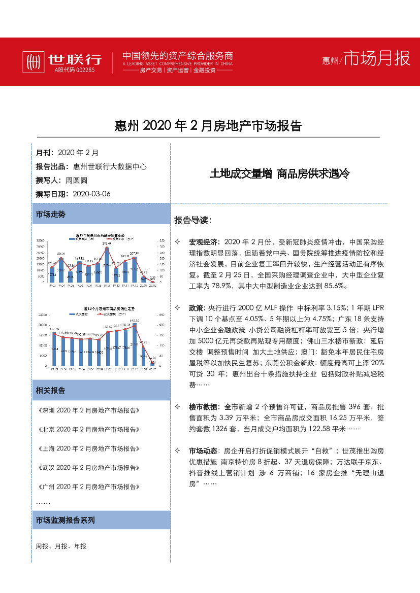 世联行-惠州2020年2月房地产市场报告-2020.2-20页世联行-惠州2020年2月房地产市场报告-2020.2-20页_1.png