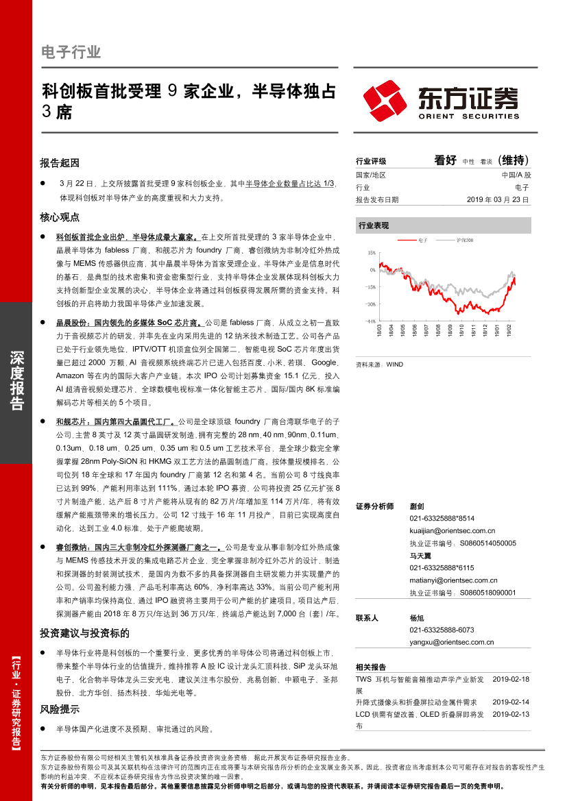 电子行业深度报告：科创板首批受理9家企业，半导体独占3席-20190323-东方证券-29页电子行业深度报告：科创板首批受理9家企业，半导体独占3席-20190323-东方证券-29页_1.png