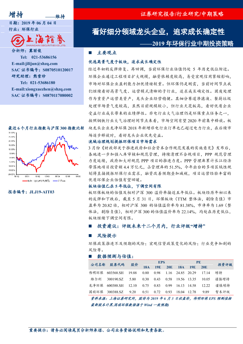 2019年环保行业中期投资策略：看好细分领域龙头企业，追求成长确定性-20190604-上海证券-23页2019年环保行业中期投资策略：看好细分领域龙头企业，追求成长确定性-20190604-上海证券-23页_1.png