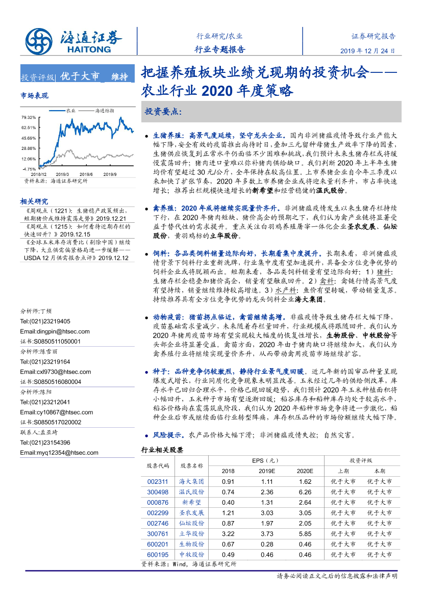 农业行业2020年度策略告：把握养殖板块业绩兑现期的投资机会20191224-海通证券-27页农业行业2020年度策略告：把握养殖板块业绩兑现期的投资机会20191224-海通证券-27页_1.png