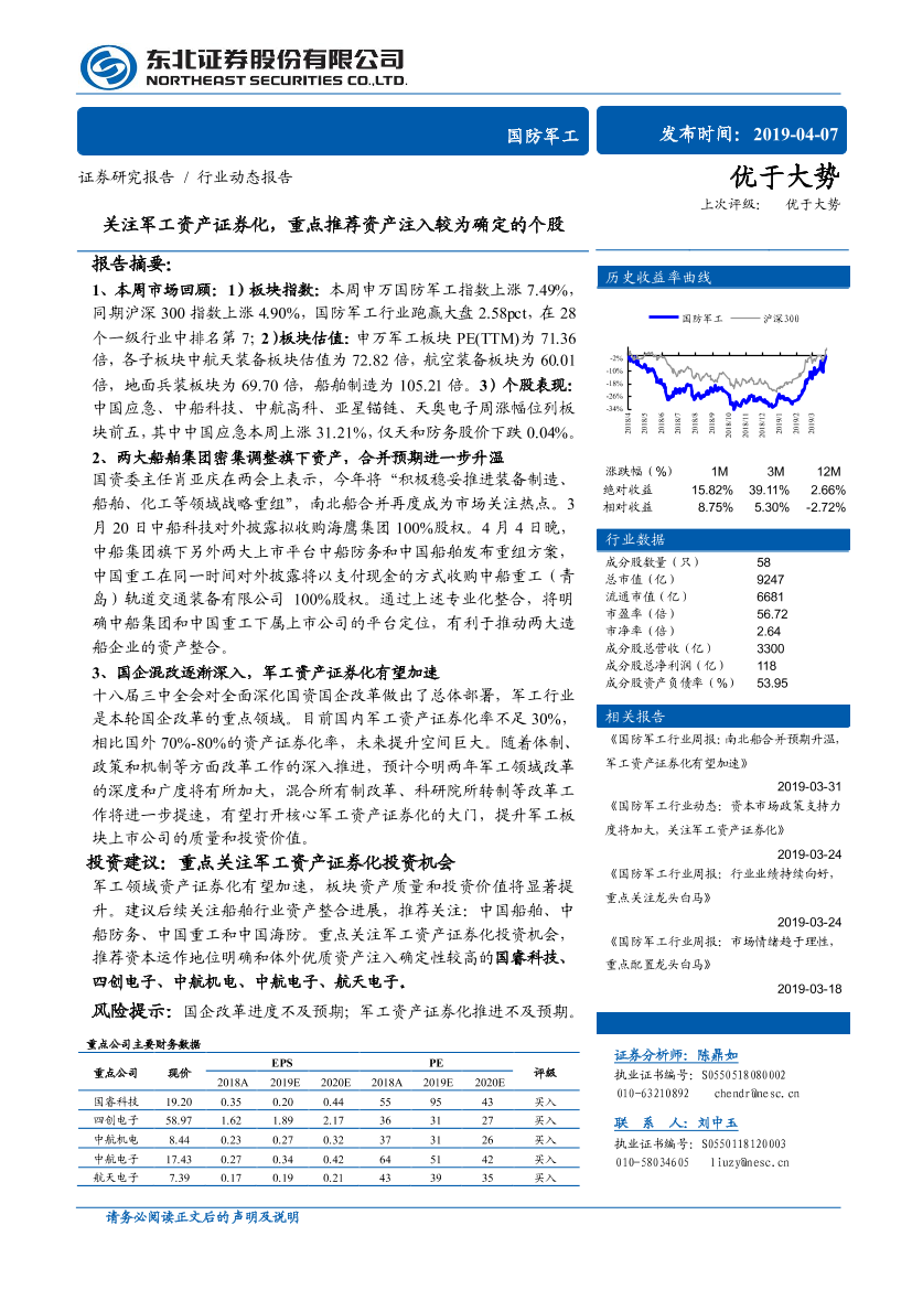 国防军工行业：关注军工资产证券化，重点推荐资产注入较为确定的个股-20190407-东北证券-17页国防军工行业：关注军工资产证券化，重点推荐资产注入较为确定的个股-20190407-东北证券-17页_1.png