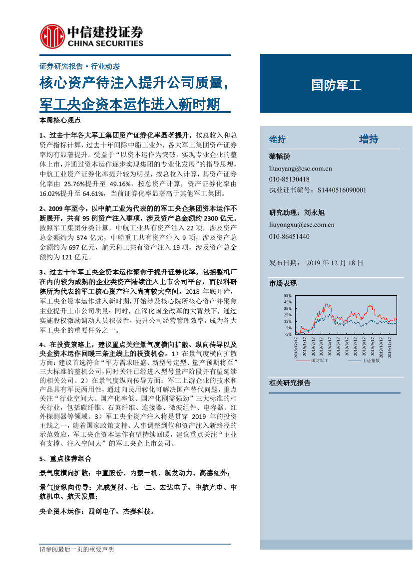 国防军工行业：核心资产待注入提升公司质量，军工央企资本运作进入新时期-20191218-中信建投-20页国防军工行业：核心资产待注入提升公司质量，军工央企资本运作进入新时期-20191218-中信建投-20页_1.png