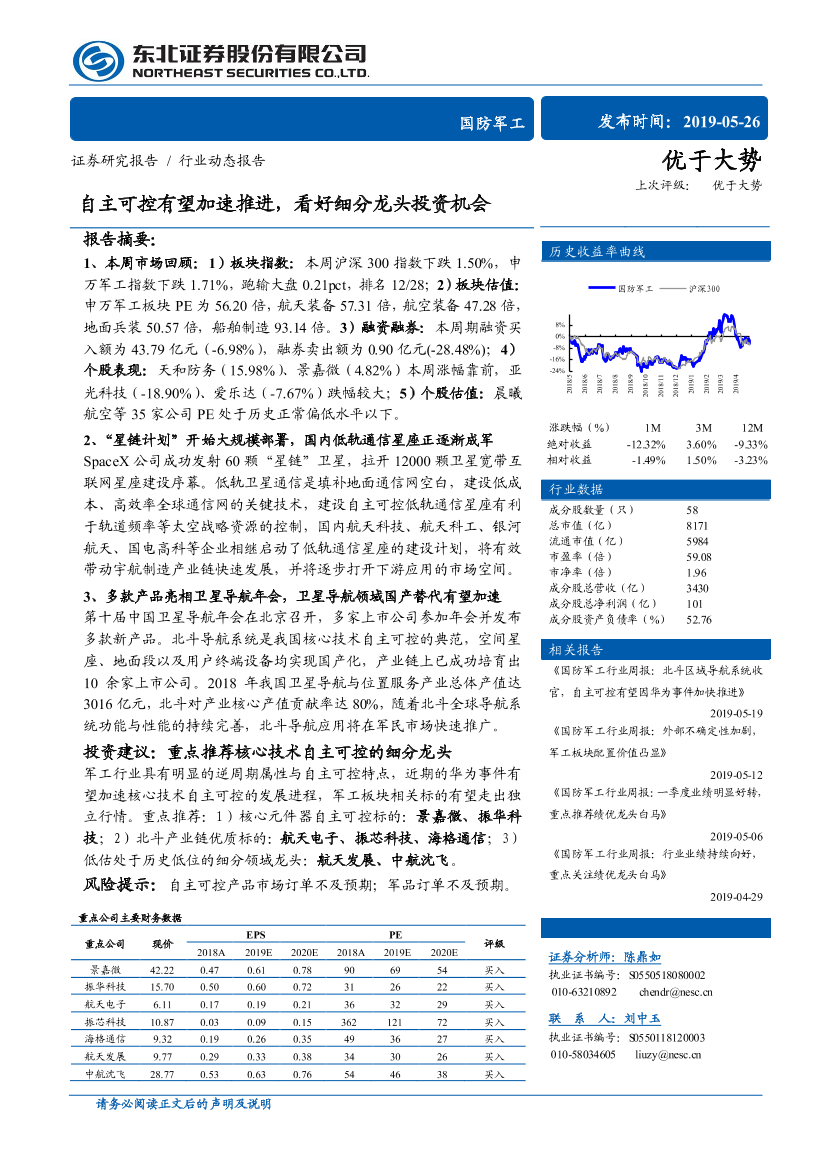 国防军工行业：自主可控有望加速推进，看好细分龙头投资机会-20190526-东北证券-23页国防军工行业：自主可控有望加速推进，看好细分龙头投资机会-20190526-东北证券-23页_1.png