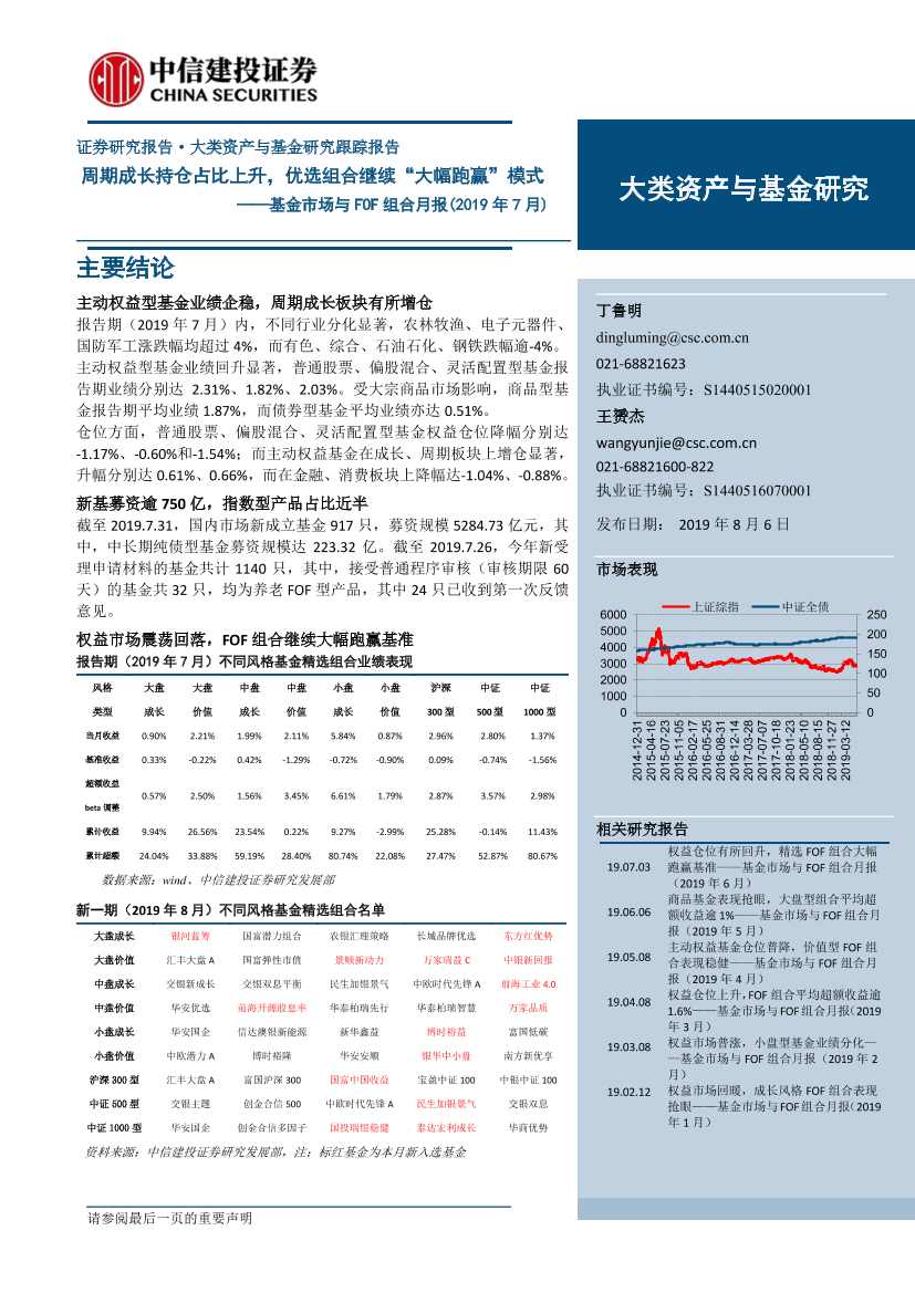 基金市场与FOF组合月报（2019年7月）：周期成长持仓占比上升，优选组合继续“大幅跑赢”模式-20190806-中信建投-22页基金市场与FOF组合月报（2019年7月）：周期成长持仓占比上升，优选组合继续“大幅跑赢”模式-20190806-中信建投-22页_1.png