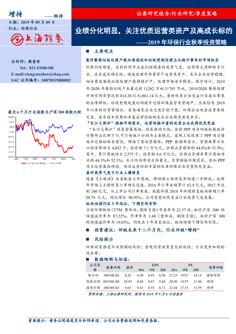 环保行业2019年秋季投资策略：业绩分化明显，关注优质运营类资产及高成长标的-20190909-上海证券-18页环保行业2019年秋季投资策略：业绩分化明显，关注优质运营类资产及高成长标的-20190909-上海证券-18页_1.png