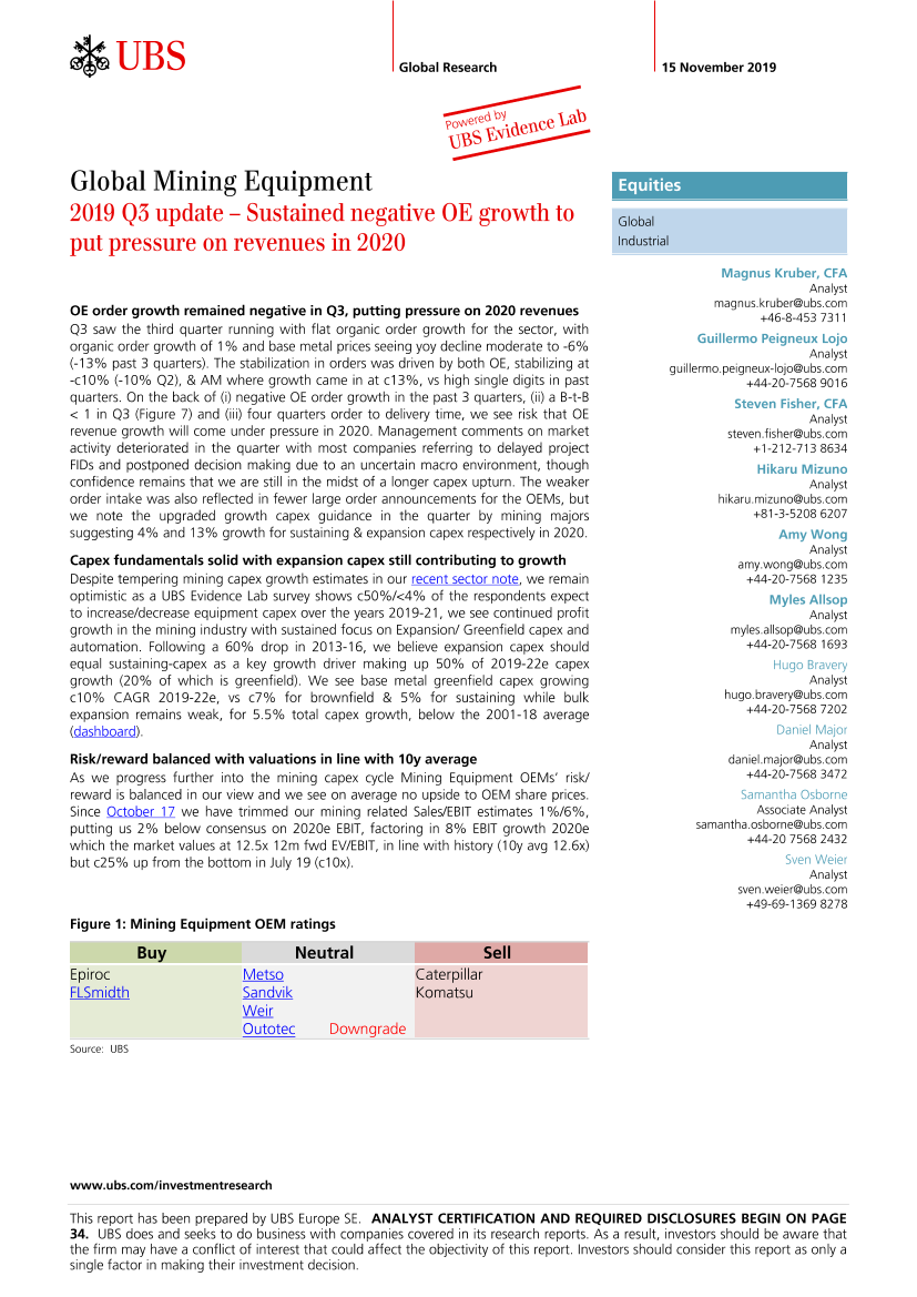 瑞银-全球-采矿设备行业-全球采矿设备2019年Q3更新：持续的OE负增长将在2020年对收入造成压力-2019.11.15-39页瑞银-全球-采矿设备行业-全球采矿设备2019年Q3更新：持续的OE负增长将在2020年对收入造成压力-2019.11.15-39页_1.png