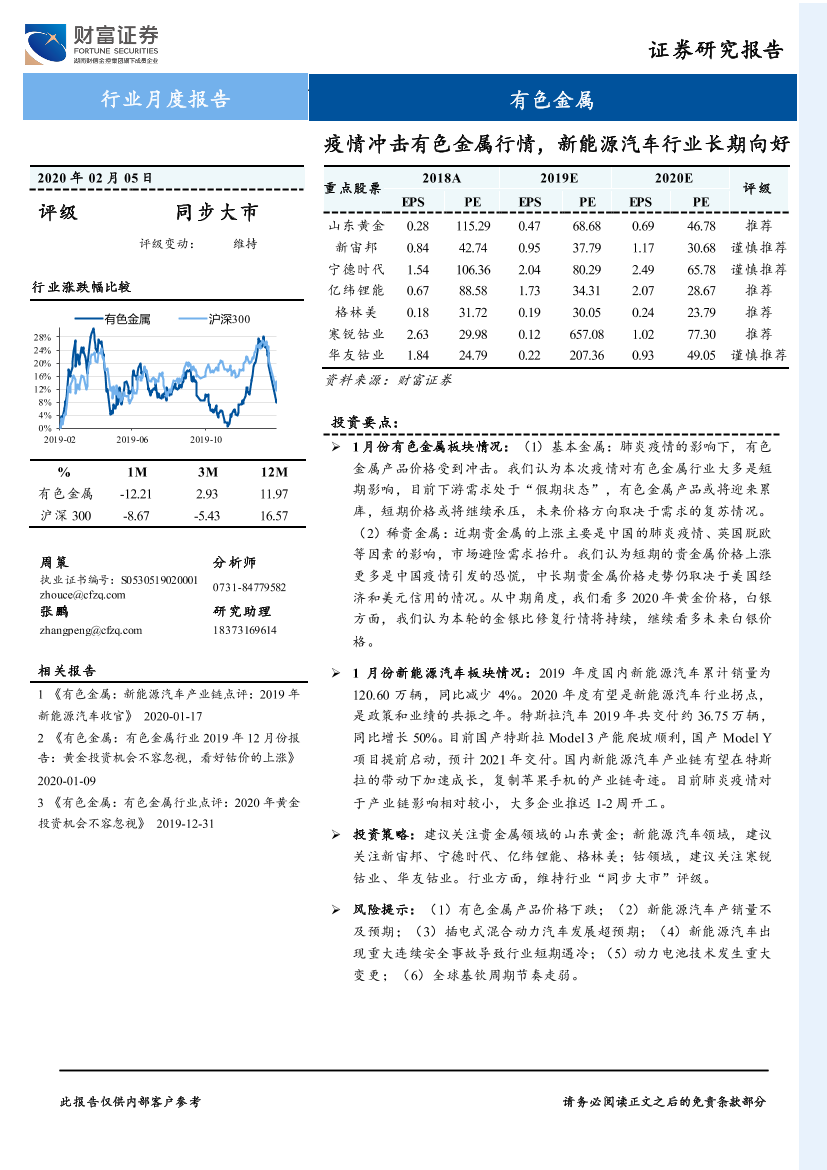 有色金属行业：疫情冲击有色金属行情，新能源汽车行业长期向好-20200205-财富证券-12页有色金属行业：疫情冲击有色金属行情，新能源汽车行业长期向好-20200205-财富证券-12页_1.png