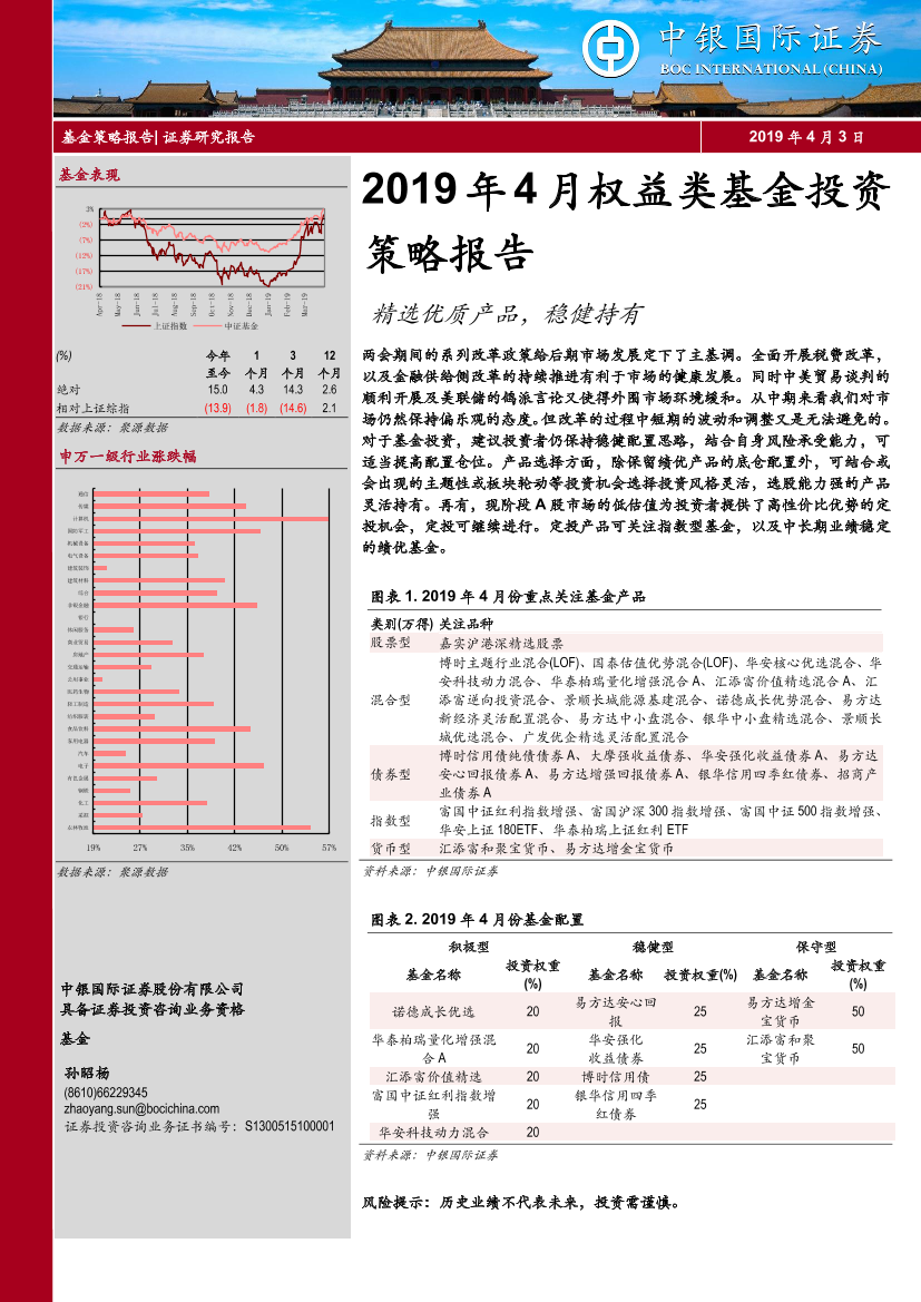 2019年4月权益类基金投资策略报告：精选优质产品，稳健持有-20190403-中银国际-10页2019年4月权益类基金投资策略报告：精选优质产品，稳健持有-20190403-中银国际-10页_1.png