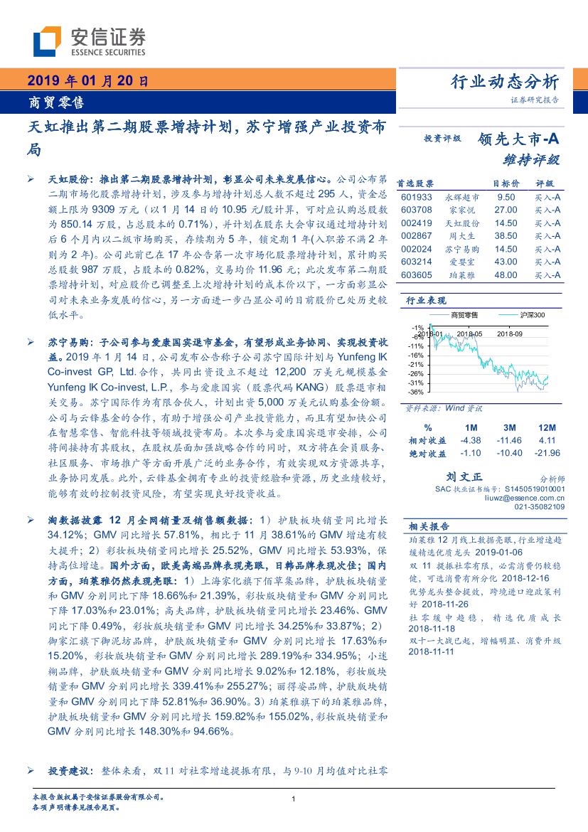 商贸零售行业动态分析：天虹推出第二期股票增持计划，苏宁增强产业投资布局-20190120-安信证券-18页商贸零售行业动态分析：天虹推出第二期股票增持计划，苏宁增强产业投资布局-20190120-安信证券-18页_1.png