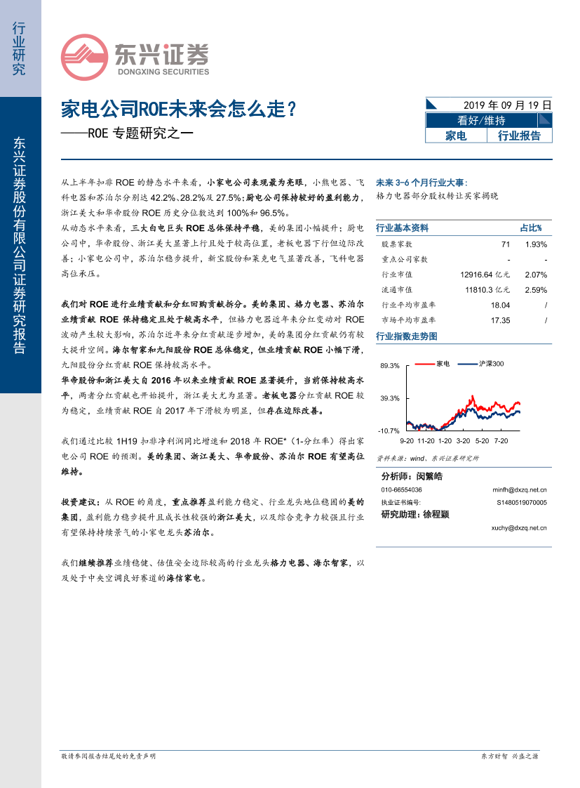 家电行业ROE专题研究之一：家电公司ROE未来会怎么走？-20190919-东兴证券-10页家电行业ROE专题研究之一：家电公司ROE未来会怎么走？-20190919-东兴证券-10页_1.png