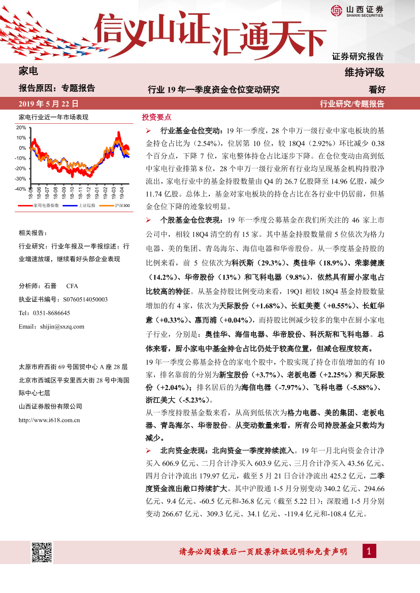 家电行业：行业19年一季度资金仓位变动研究-20190522-山西证券-12页家电行业：行业19年一季度资金仓位变动研究-20190522-山西证券-12页_1.png