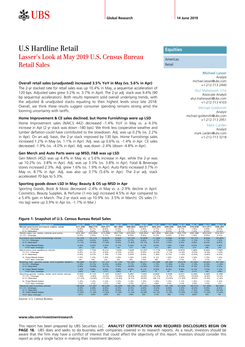 瑞银-美股-零售行业-美国硬装零售：对2019年5月美国人口普查局零售额的预测-2019.6.14-22页瑞银-美股-零售行业-美国硬装零售：对2019年5月美国人口普查局零售额的预测-2019.6.14-22页_1.png
