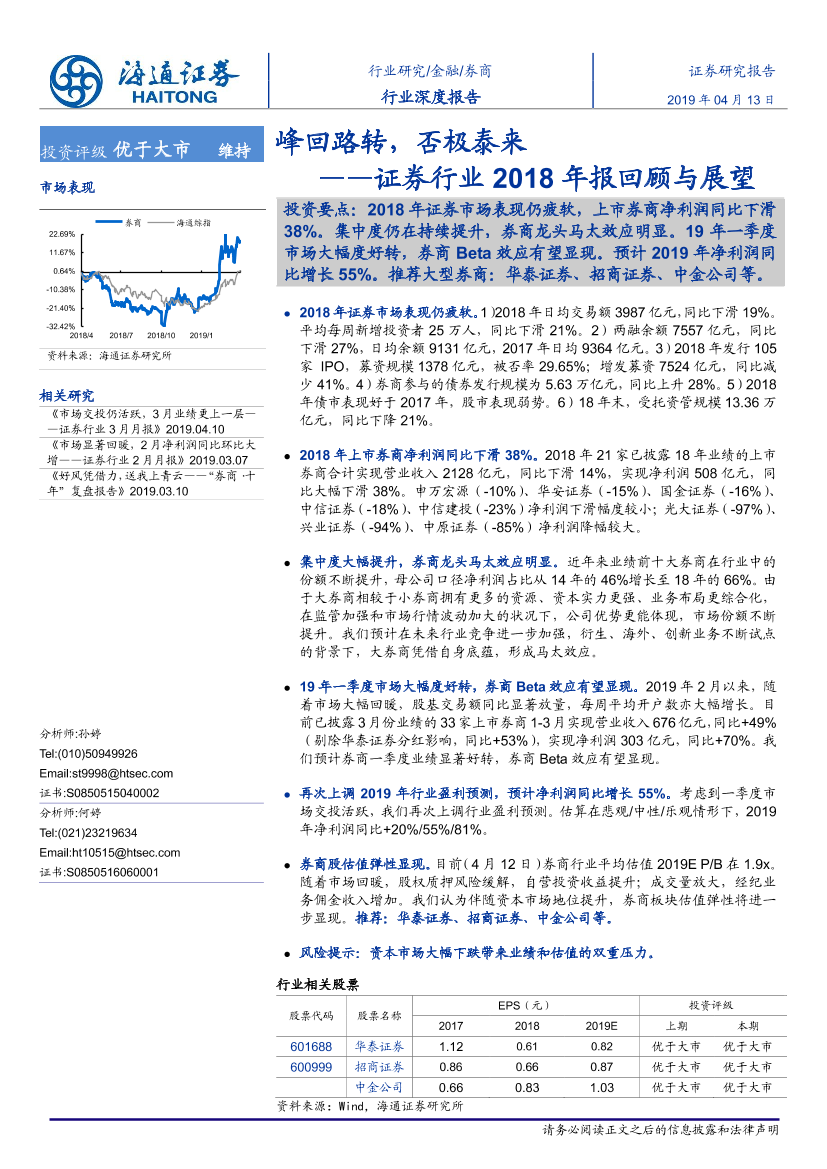 证券行业2018年报回顾与展望：峰回路转，否极泰来-20190413-海通证券-24页证券行业2018年报回顾与展望：峰回路转，否极泰来-20190413-海通证券-24页_1.png