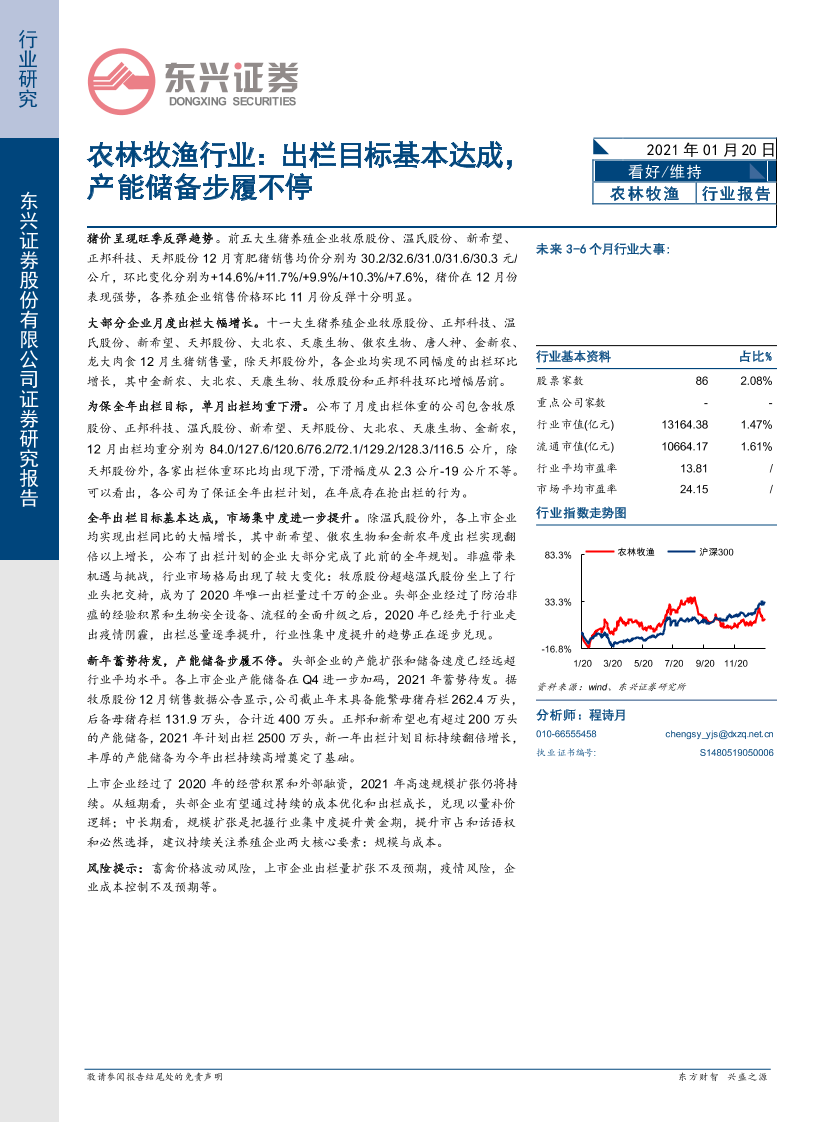 农林牧渔行业：出栏目标基本达成，产能储备步履不停-20210120-东兴证券-11页农林牧渔行业：出栏目标基本达成，产能储备步履不停-20210120-东兴证券-11页_1.png