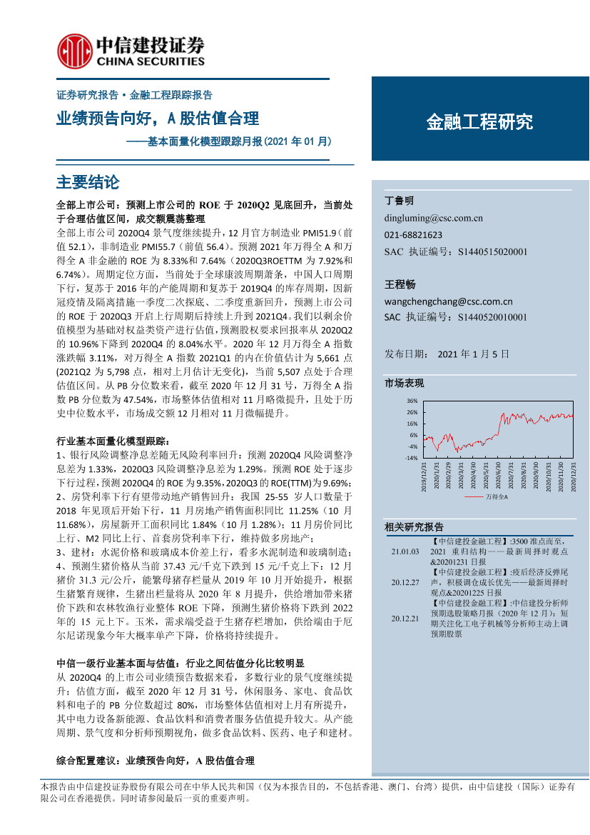 基本面量化模型跟踪月报（2021年01月）：业绩预告向好，A股估值合理-20210105-中信建投-21页基本面量化模型跟踪月报（2021年01月）：业绩预告向好，A股估值合理-20210105-中信建投-21页_1.png