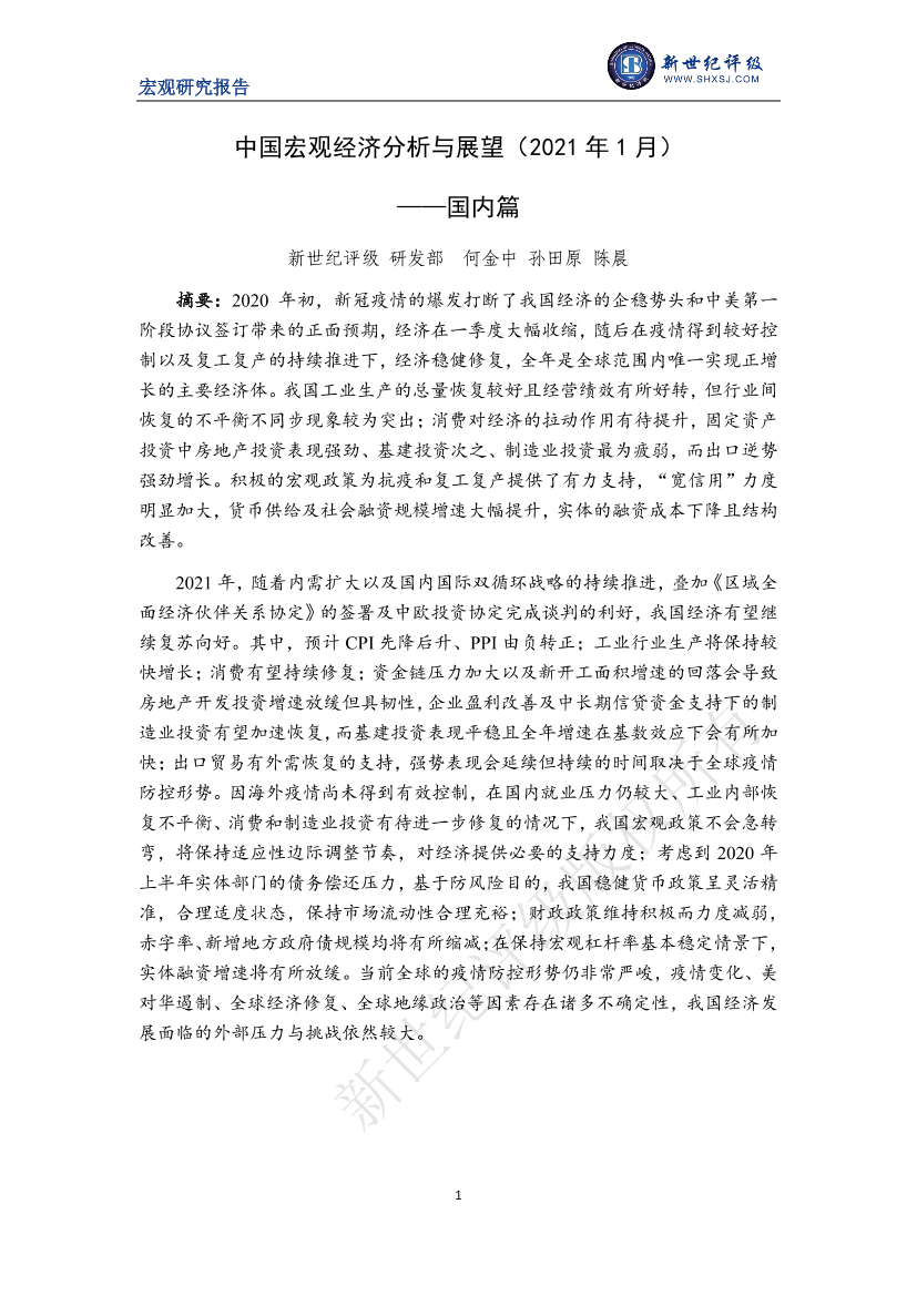 新世纪评级-中国宏观经济分析与展望（2021年1月）——国内篇-2021.1-24页新世纪评级-中国宏观经济分析与展望（2021年1月）——国内篇-2021.1-24页_1.png