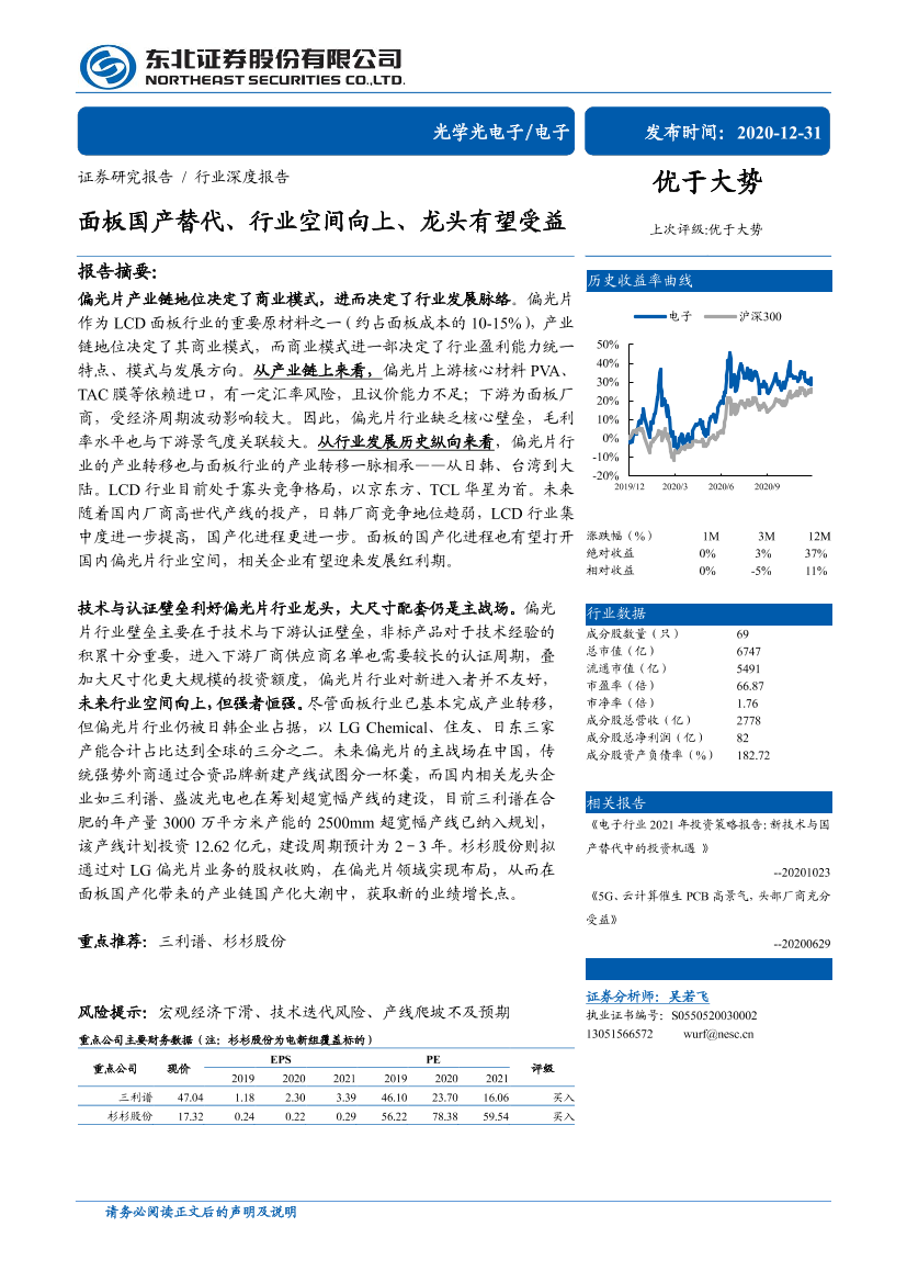 电子行业：面板国产替代、行业空间向上、龙头有望受益-20201231-东北证券-30页电子行业：面板国产替代、行业空间向上、龙头有望受益-20201231-东北证券-30页_1.png