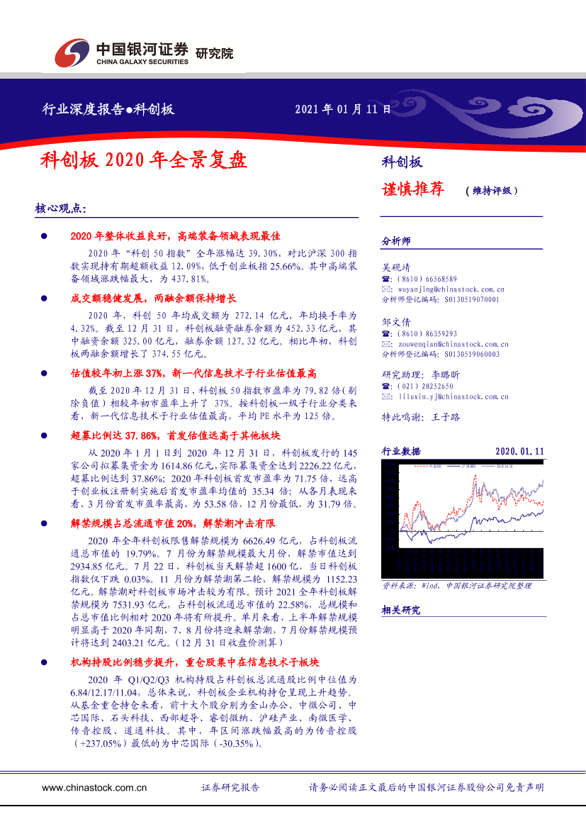 科创板行业深度报告：科创板2020年全景复盘-20210111-银河证券-35页科创板行业深度报告：科创板2020年全景复盘-20210111-银河证券-35页_1.png