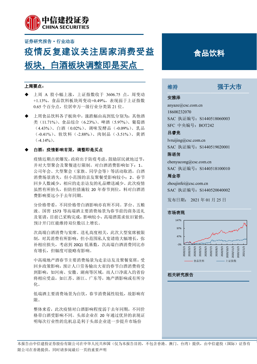 食品饮料行业：疫情反复建议关注居家消费受益板块，白酒板块调整即是买点-20210125-中信建投-20页食品饮料行业：疫情反复建议关注居家消费受益板块，白酒板块调整即是买点-20210125-中信建投-20页_1.png