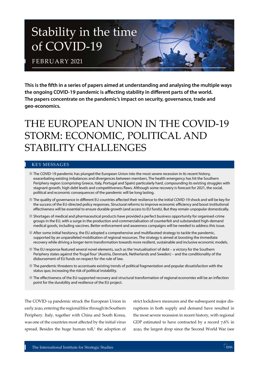 IISS-欧洲联盟在COVID-19风暴中：经济，政治和稳定挑战（英文）-2021.2-13页IISS-欧洲联盟在COVID-19风暴中：经济，政治和稳定挑战（英文）-2021.2-13页_1.png