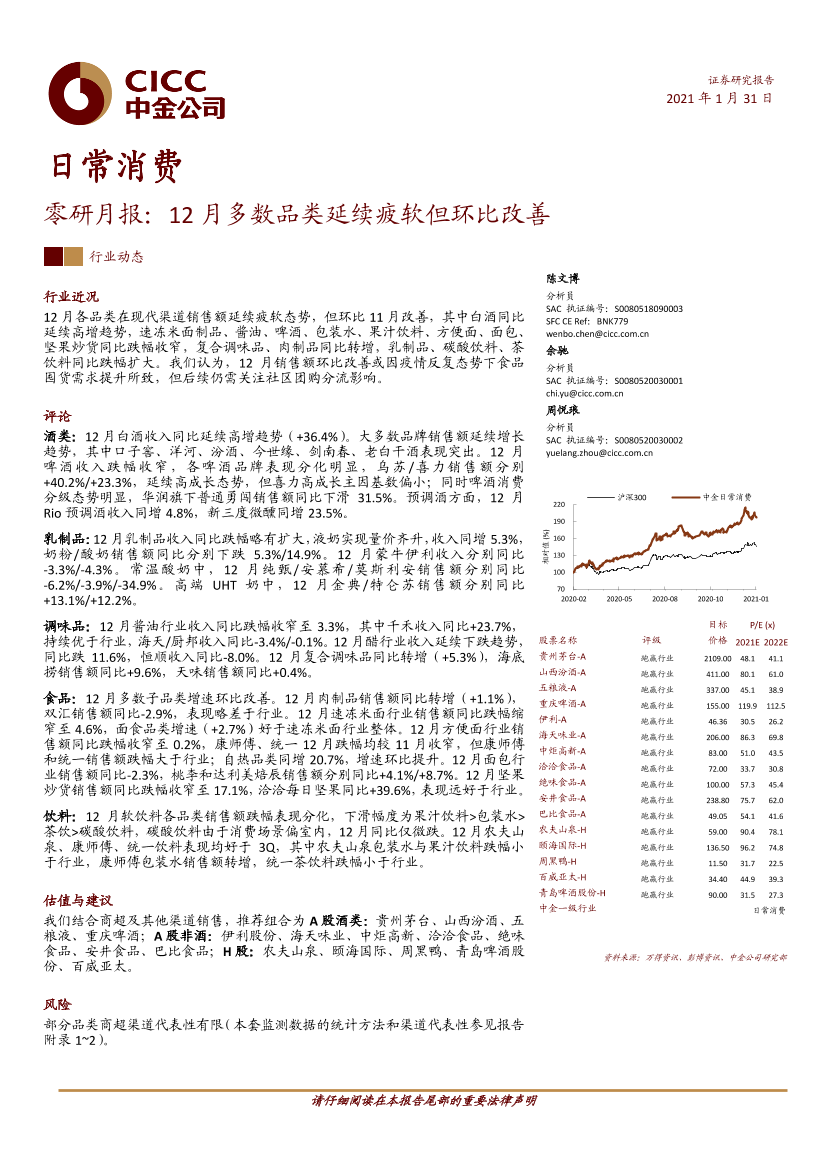 日常消费行业零研月报：12月多数品类延续疲软但环比改善-20210131-中金公司-26页日常消费行业零研月报：12月多数品类延续疲软但环比改善-20210131-中金公司-26页_1.png