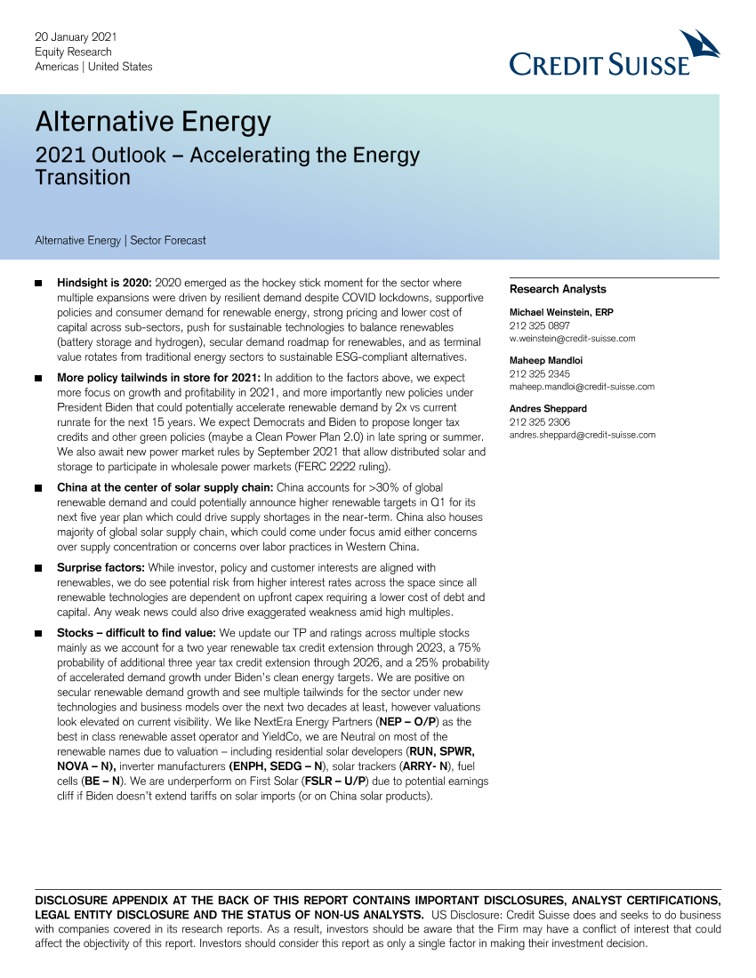 瑞信-美股能源行业-可替代能源2021年展望：加速能源转型-2021.1.20-45页瑞信-美股能源行业-可替代能源2021年展望：加速能源转型-2021.1.20-45页_1.png