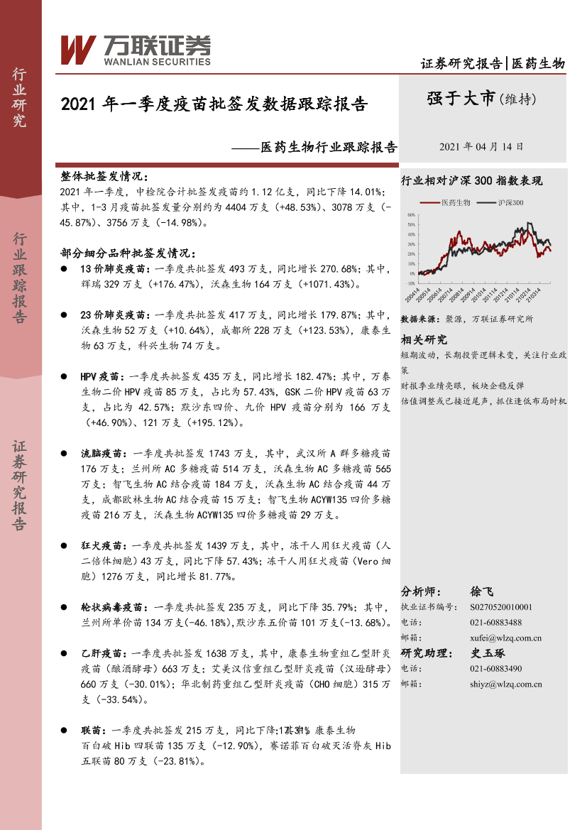 医药生物行业跟踪报告：2021年一季度疫苗批签发数据跟踪报告-20210414-万联证券-13页医药生物行业跟踪报告：2021年一季度疫苗批签发数据跟踪报告-20210414-万联证券-13页_1.png