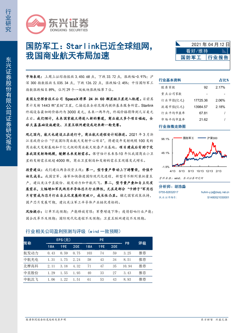 国防军工行业：Starlink已近全球组网，我国商业航天布局加速-20210412-东兴证券-16页国防军工行业：Starlink已近全球组网，我国商业航天布局加速-20210412-东兴证券-16页_1.png