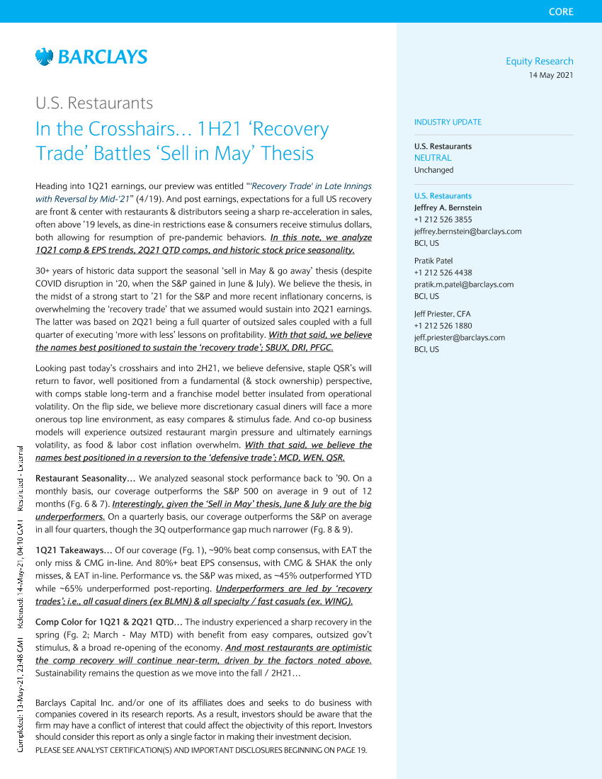 巴克莱-美股餐饮业：2021年上半年“贸易复苏”与“五月卖出”之争-2021.5.14-26页巴克莱-美股餐饮业：2021年上半年“贸易复苏”与“五月卖出”之争-2021.5.14-26页_1.png