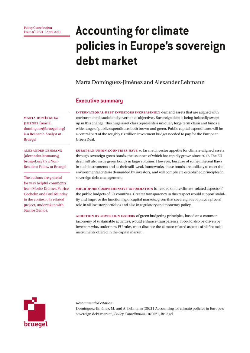 布鲁盖尔研究所-欧洲主权债务市场的气候政策会计（英文）-2021.5-16页布鲁盖尔研究所-欧洲主权债务市场的气候政策会计（英文）-2021.5-16页_1.png