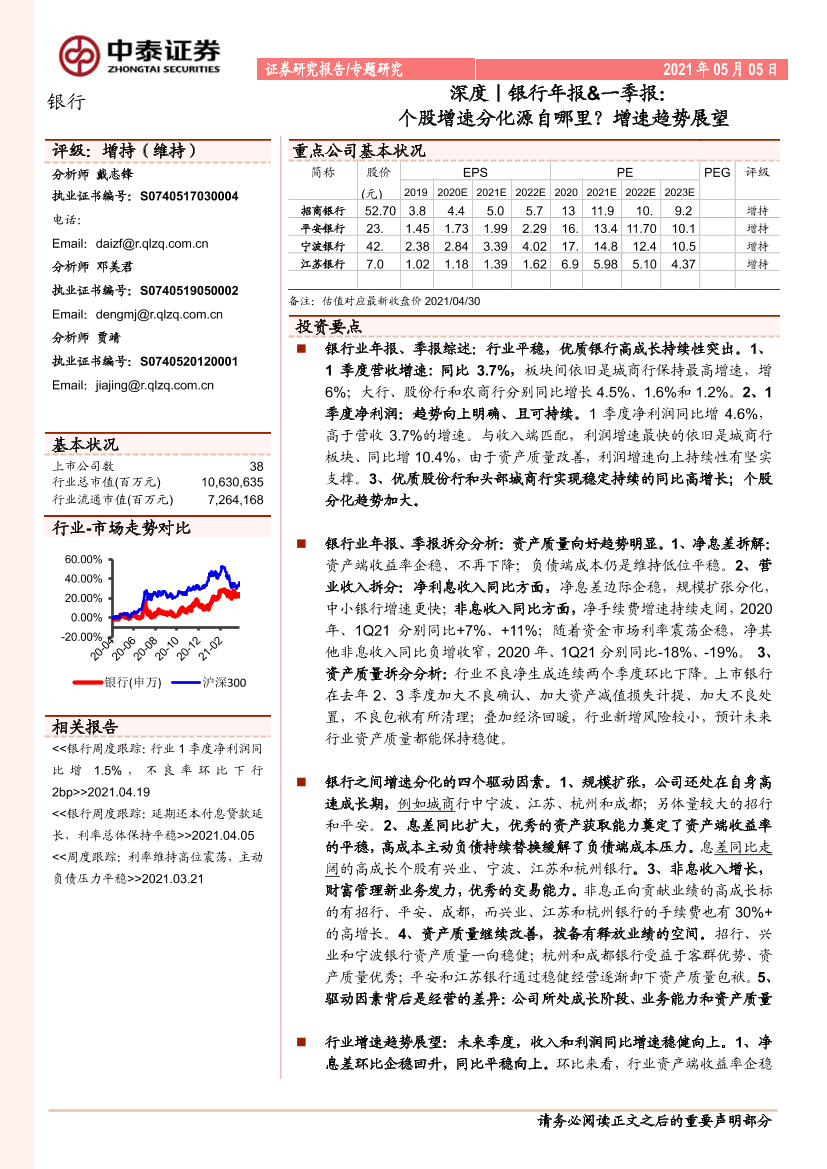 深度银行业年报&一季报：个股增速分化源自哪里？增速趋势展望-20210505-中泰证券-34页深度银行业年报&一季报：个股增速分化源自哪里？增速趋势展望-20210505-中泰证券-34页_1.png
