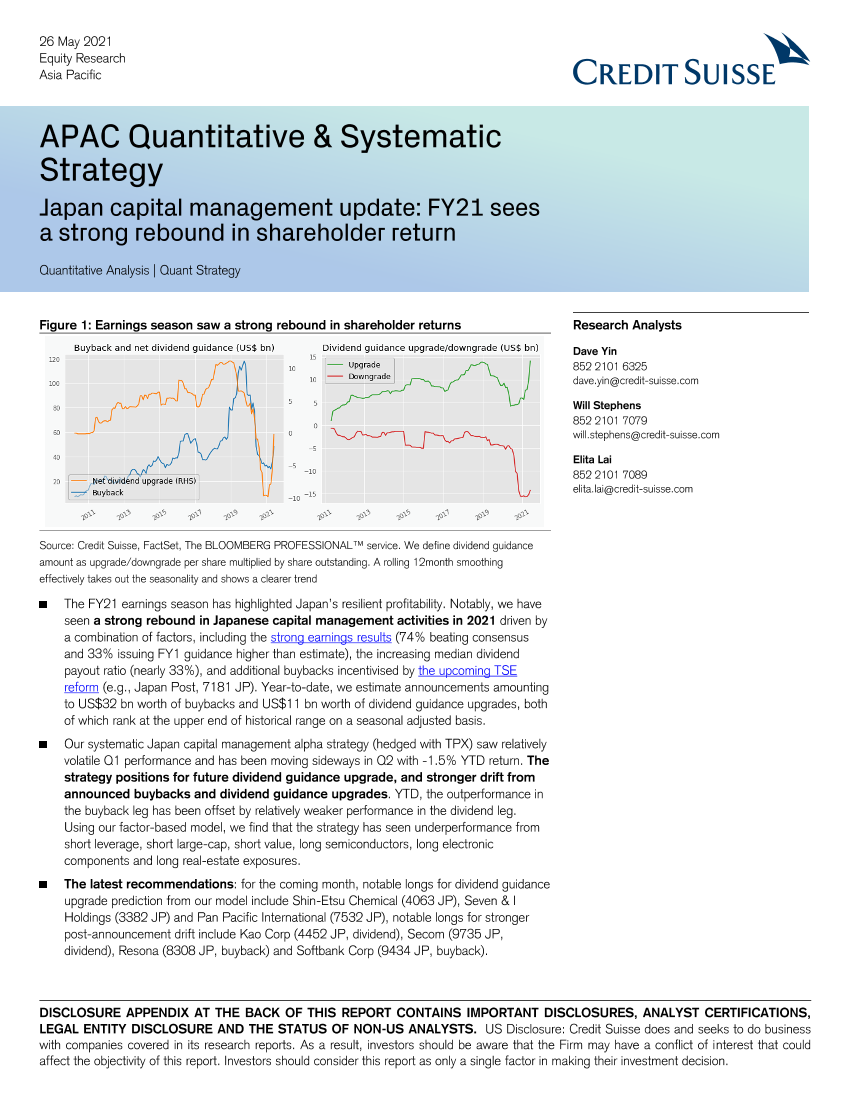 瑞信-亚太地区量化策略-日本资管更新：2021财年预计股东回报将强劲反弹-2021.5.26-21页瑞信-亚太地区量化策略-日本资管更新：2021财年预计股东回报将强劲反弹-2021.5.26-21页_1.png