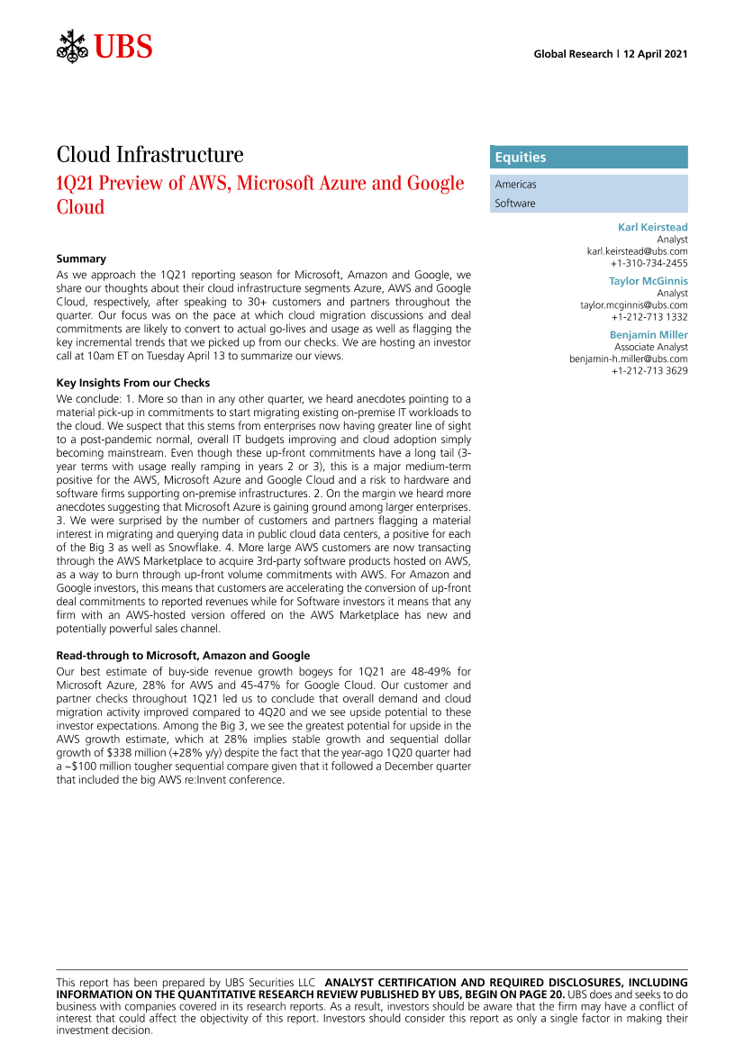 瑞银-美股软件行业-云基础设施：AWS，微软Azure和谷歌云2021年Q1预览-2021.4.12-29页瑞银-美股软件行业-云基础设施：AWS，微软Azure和谷歌云2021年Q1预览-2021.4.12-29页_1.png