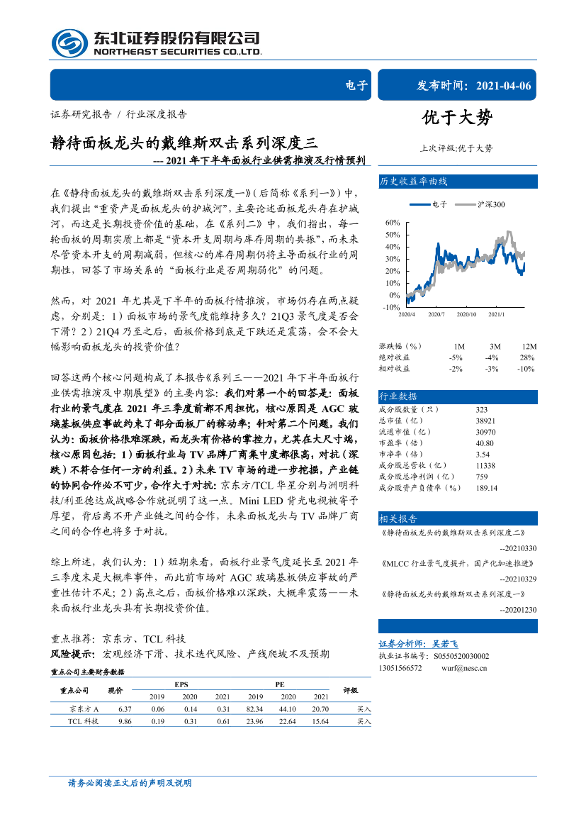 电子行业2021年下半年面板行业供需推演及行情预判：静待面板龙头的戴维斯双击系列深度三-20210406-东北证券-44页电子行业2021年下半年面板行业供需推演及行情预判：静待面板龙头的戴维斯双击系列深度三-20210406-东北证券-44页_1.png