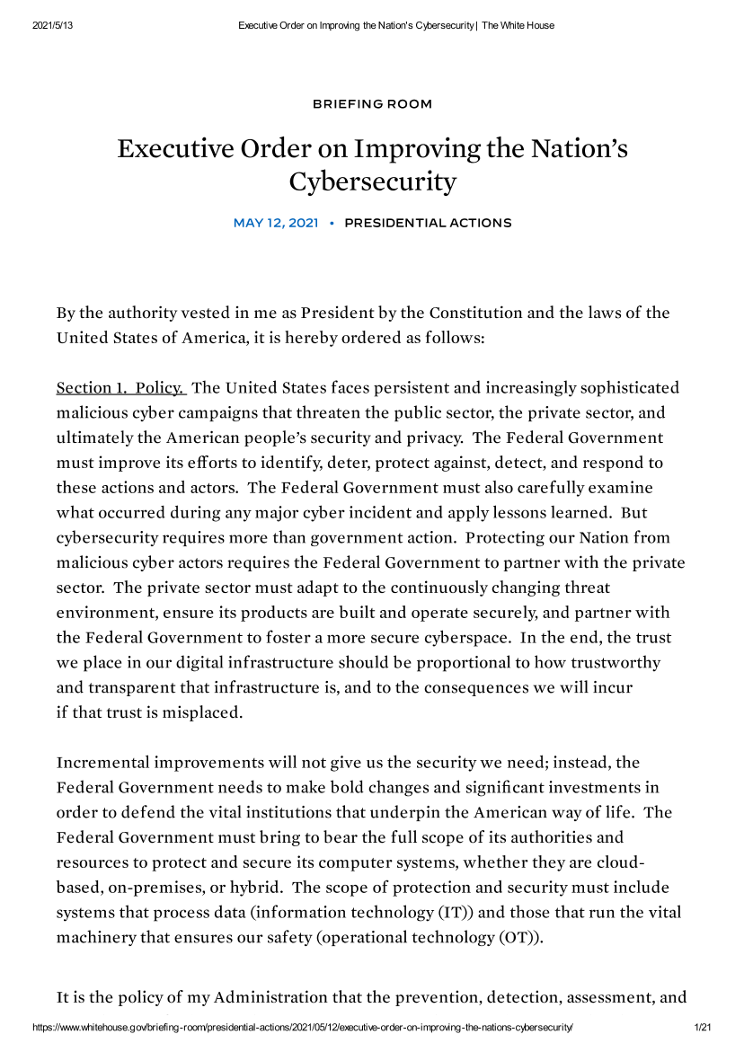白宫-拜登总统刚刚签署了一份行政命令：改进国家网信安全（英文）-2021.5-21页白宫-拜登总统刚刚签署了一份行政命令：改进国家网信安全（英文）-2021.5-21页_1.png