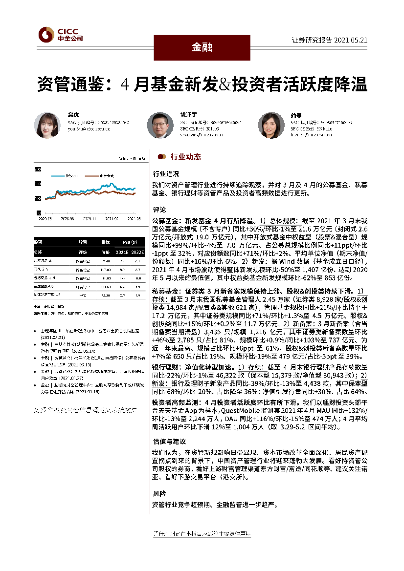 金融行业资管通鉴：4月基金新发&投资者活跃度降温-20210521-中金公司-10页金融行业资管通鉴：4月基金新发&投资者活跃度降温-20210521-中金公司-10页_1.png