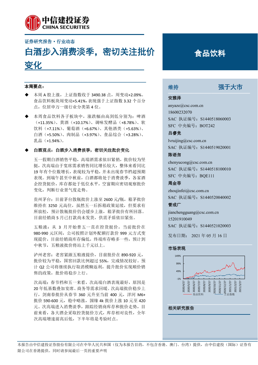 食品饮料行业：白酒步入消费淡季，密切关注批价变化-20210516-中信建投-25页食品饮料行业：白酒步入消费淡季，密切关注批价变化-20210516-中信建投-25页_1.png