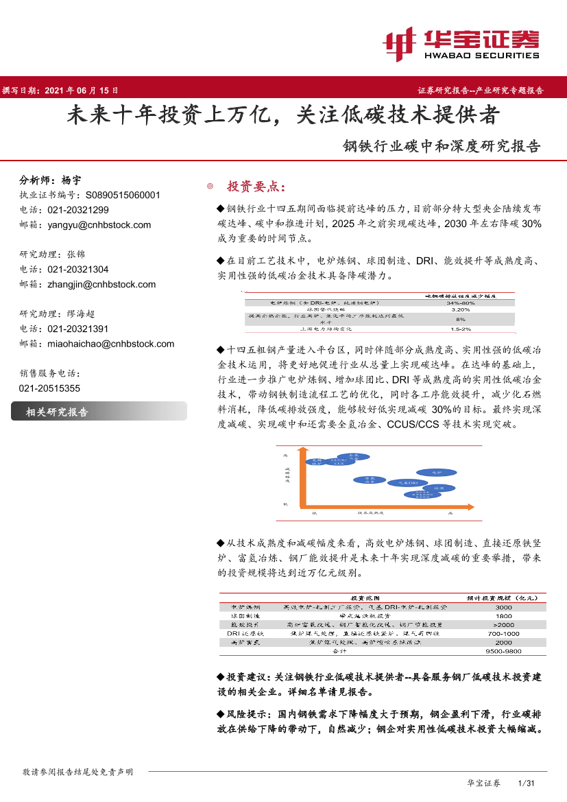 钢铁行业碳中和深度研究报告：未来十年投资上万亿，关注低碳技术提供者-20210615-华宝证券-31页钢铁行业碳中和深度研究报告：未来十年投资上万亿，关注低碳技术提供者-20210615-华宝证券-31页_1.png