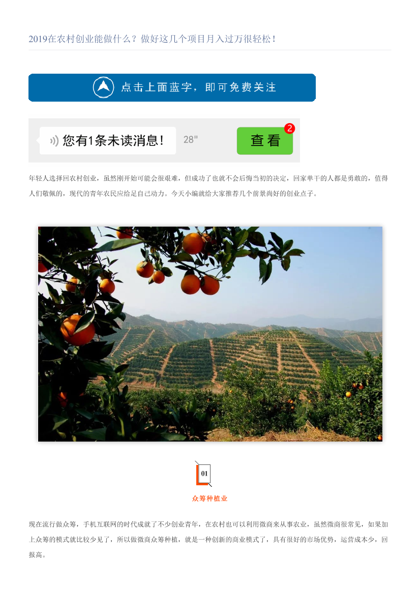 2019在农村创业能做什么？做好这几个项目月入过万很轻松！2019在农村创业能做什么？做好这几个项目月入过万很轻松！_1.png