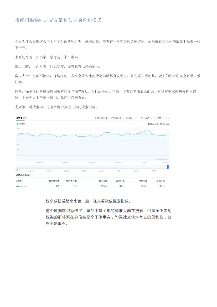 捞偏门揭秘同志交友暴利项目的盈利模式捞偏门揭秘同志交友暴利项目的盈利模式_1.png
