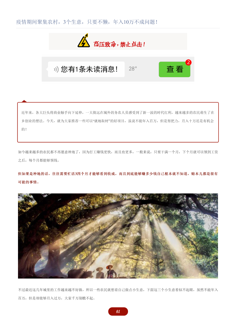 疫情期间聚集农村，3个生意，只要不懒，年入10万不成问题！疫情期间聚集农村，3个生意，只要不懒，年入10万不成问题！_1.png