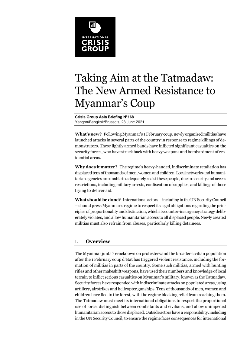 国际危机组织-瞄准缅甸政府军：缅甸政变的新武装抵抗（英）-2021.6-22页国际危机组织-瞄准缅甸政府军：缅甸政变的新武装抵抗（英）-2021.6-22页_1.png