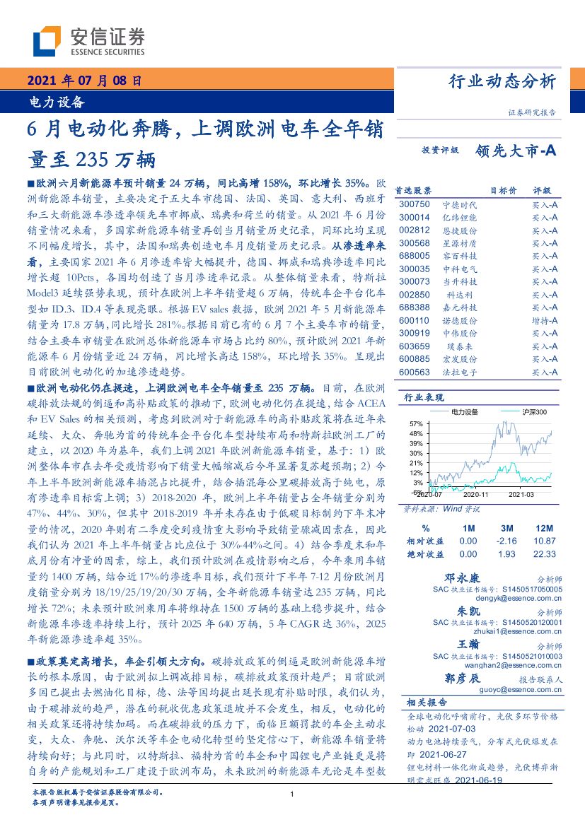 电力设备行业：6月电动化奔腾，上调欧洲电车全年销量至235万辆-20210708-安信证券-18页电力设备行业：6月电动化奔腾，上调欧洲电车全年销量至235万辆-20210708-安信证券-18页_1.png