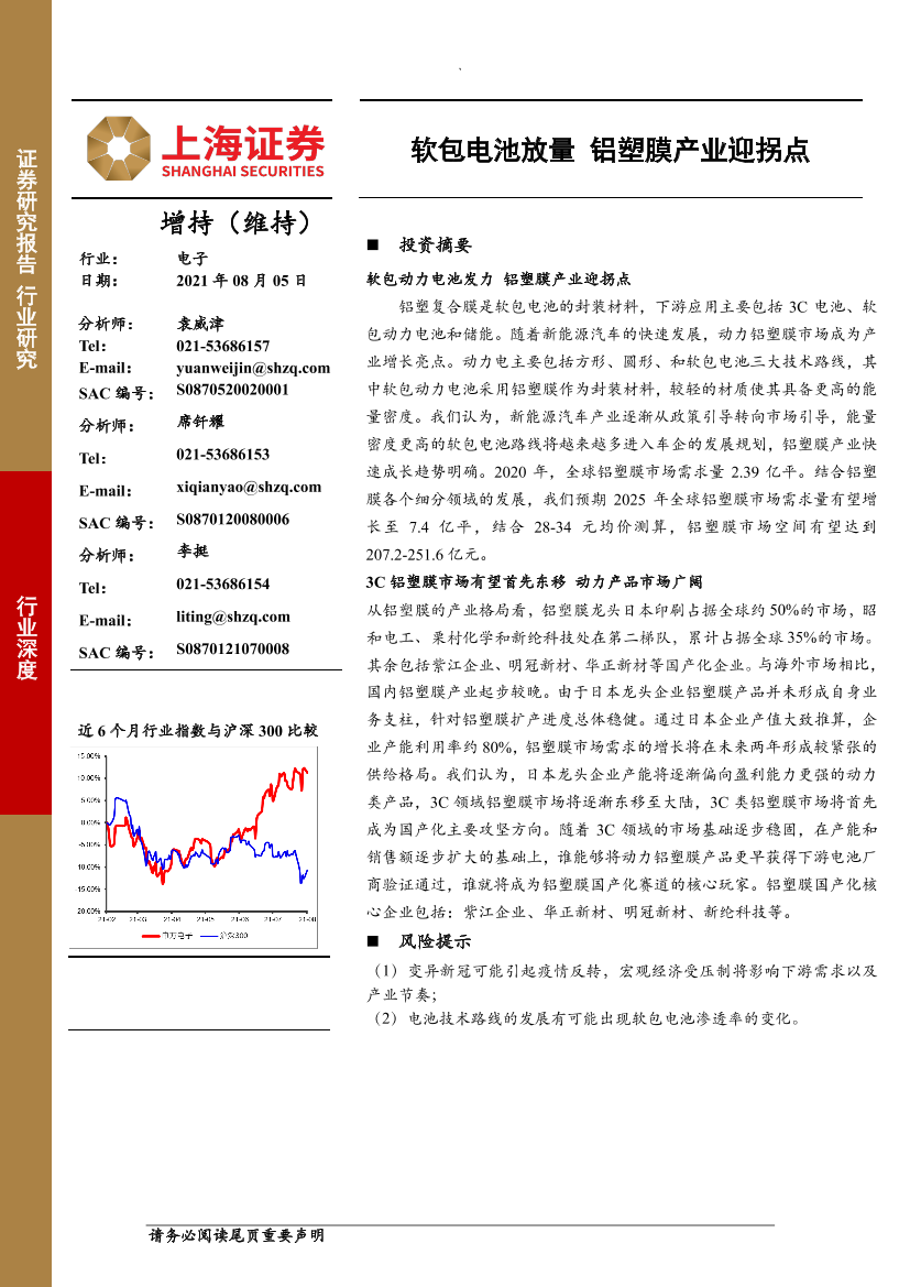 电子行业：软包电池放量，铝塑膜产业迎拐点-20210805-上海证券-25页电子行业：软包电池放量，铝塑膜产业迎拐点-20210805-上海证券-25页_1.png