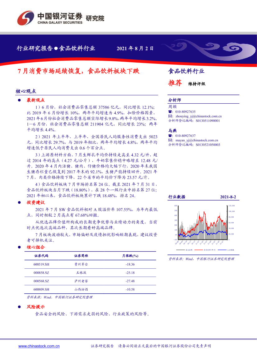 食品饮料行业：7月消费市场延续恢复，食品饮料板块下跌-20210802-银河证券-25页食品饮料行业：7月消费市场延续恢复，食品饮料板块下跌-20210802-银河证券-25页_1.png