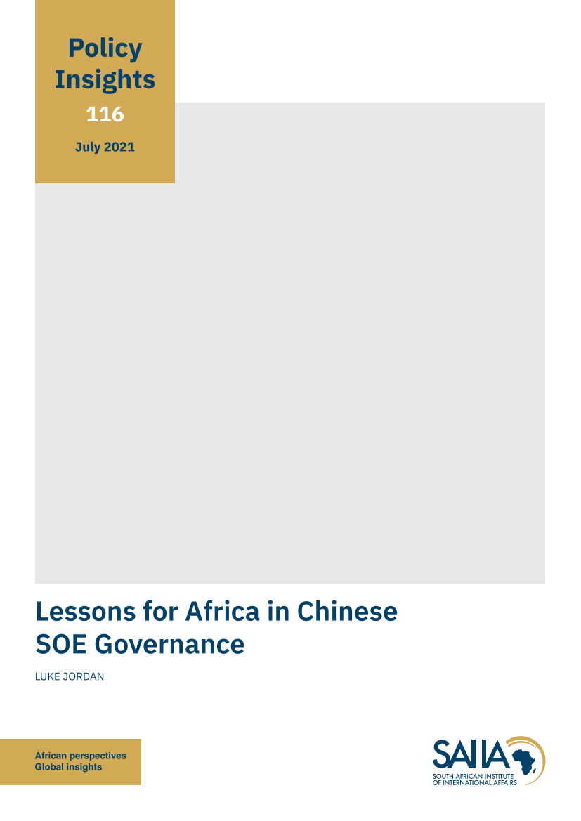 	南非国际事务研究所-中国国有企业治理对非